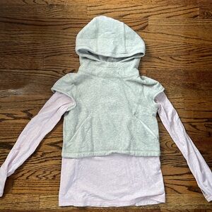 Ivivva Gray and Light Pink Hooded Footie